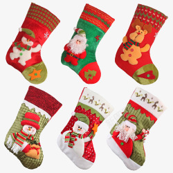 糖果装饰品圣诞老人袜子糖果袋高清图片