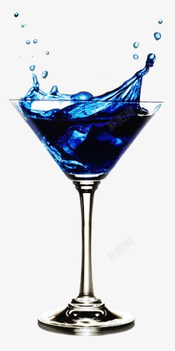 鸡尾酒蓝色鸡尾酒酒杯高清图片