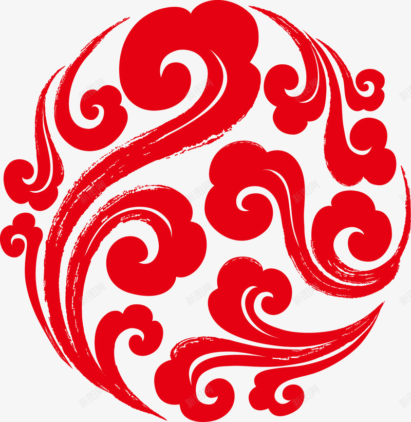 纹理剪纸png免抠素材_88icon https://88icon.com 中国风 云 剪纸 剪纸艺术 新年剪纸 祥云 纹理剪纸 背景窗花