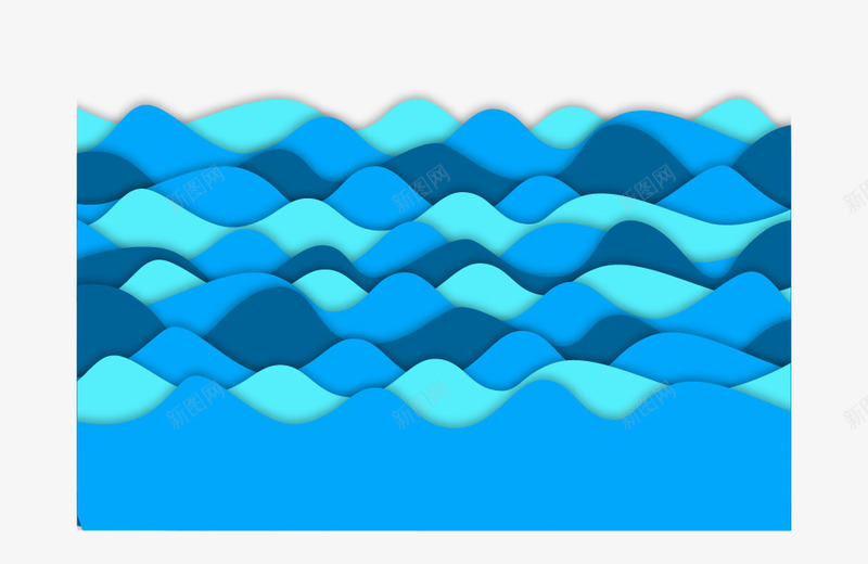 水面矢量图ai免抠素材_88icon https://88icon.com 水波 海水 蓝色 蓝色水波 矢量图