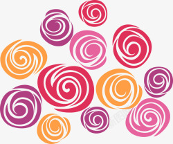 春季手绘彩色玫瑰纹理素材