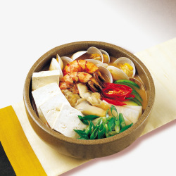 海鲜火锅料理素材