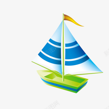 风筝节插图图标卡通船矢量图图标图标