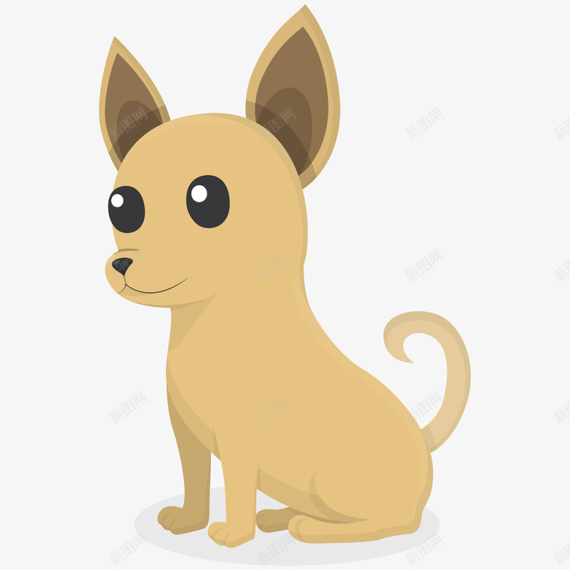 蹲坐着的黄色小狗png免抠素材_88icon https://88icon.com 动物 卡通小狗 可爱小狗 生肖狗 蹲坐 黄色小狗