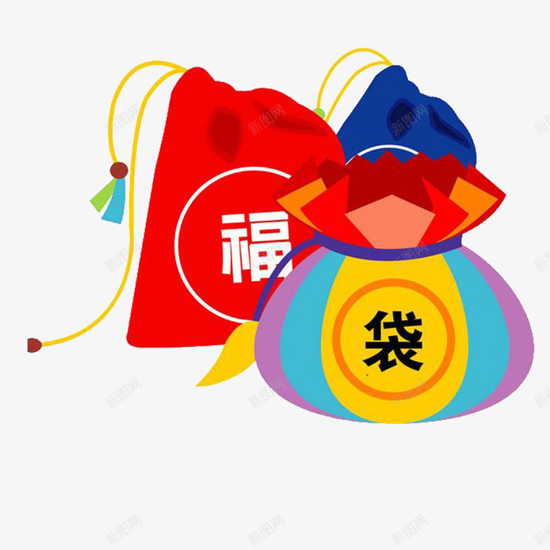 卡通福袋png免抠素材_88icon https://88icon.com MG动画 ppt 大福袋 活动 礼包 节日礼包