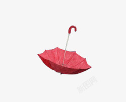 红色飞落雨伞素材