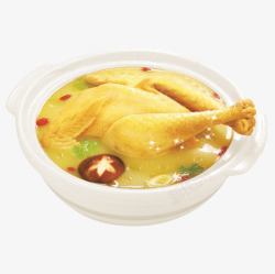 汤美食产品实物香菇老母鸡汤高清图片