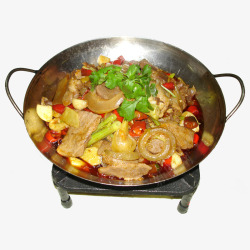 干锅带皮黄牛肉素材