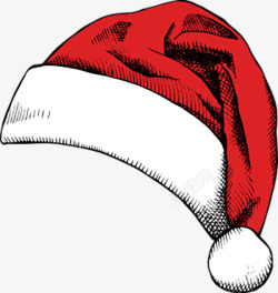 12款可爱手绘圣诞红色礼物生日圣诞帽子装饰高清图片