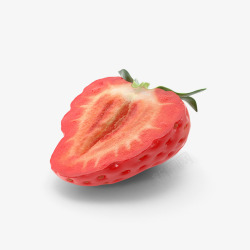 草莓切面素材