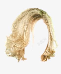 刘海女士发型金色女士头发发型假发高清图片