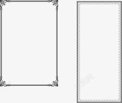 花边框竖式和风边框高清图片