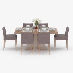 简单桌子灰色简单纯色北欧餐桌高清图片