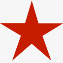 红色立方体红色五角星图标图标