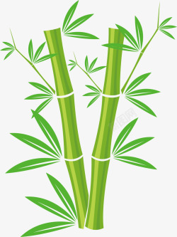绿色春季清新竹子素材