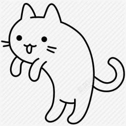 创意小猫纹身创意合成手绘元素跳跃的小猫咪高清图片
