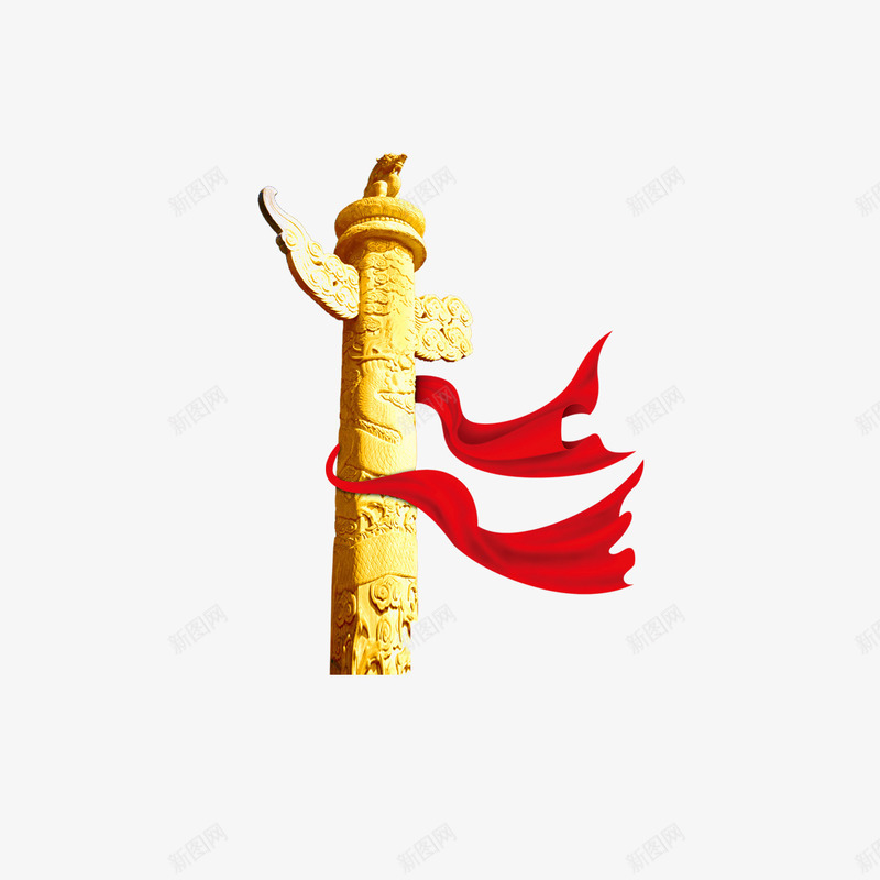 华表飘带psd免抠素材_88icon https://88icon.com 免费图片 免费素材 华表 飘带