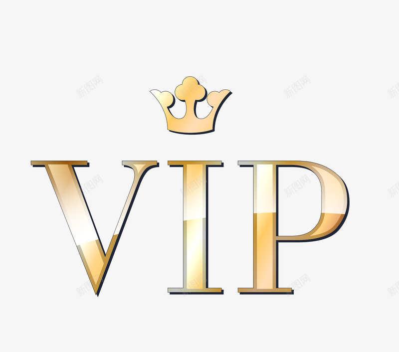 质感金色vippng免抠素材_88icon https://88icon.com vip 矢量vip 质感vip 金色vi 金色vip