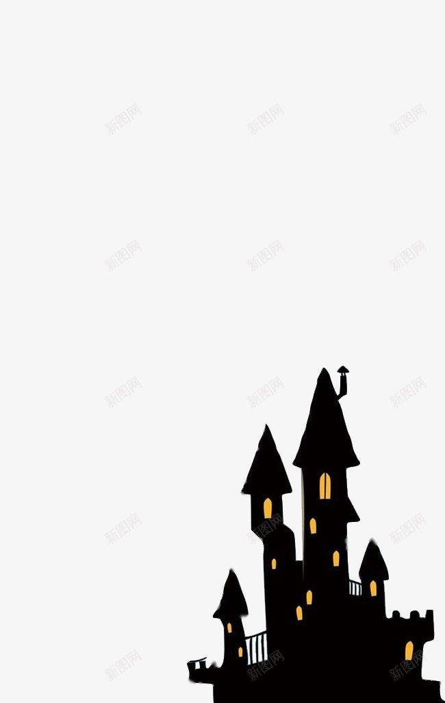 万圣节城堡剪影元素png免抠素材_88icon https://88icon.com 万圣节 剪影 城堡 黑影