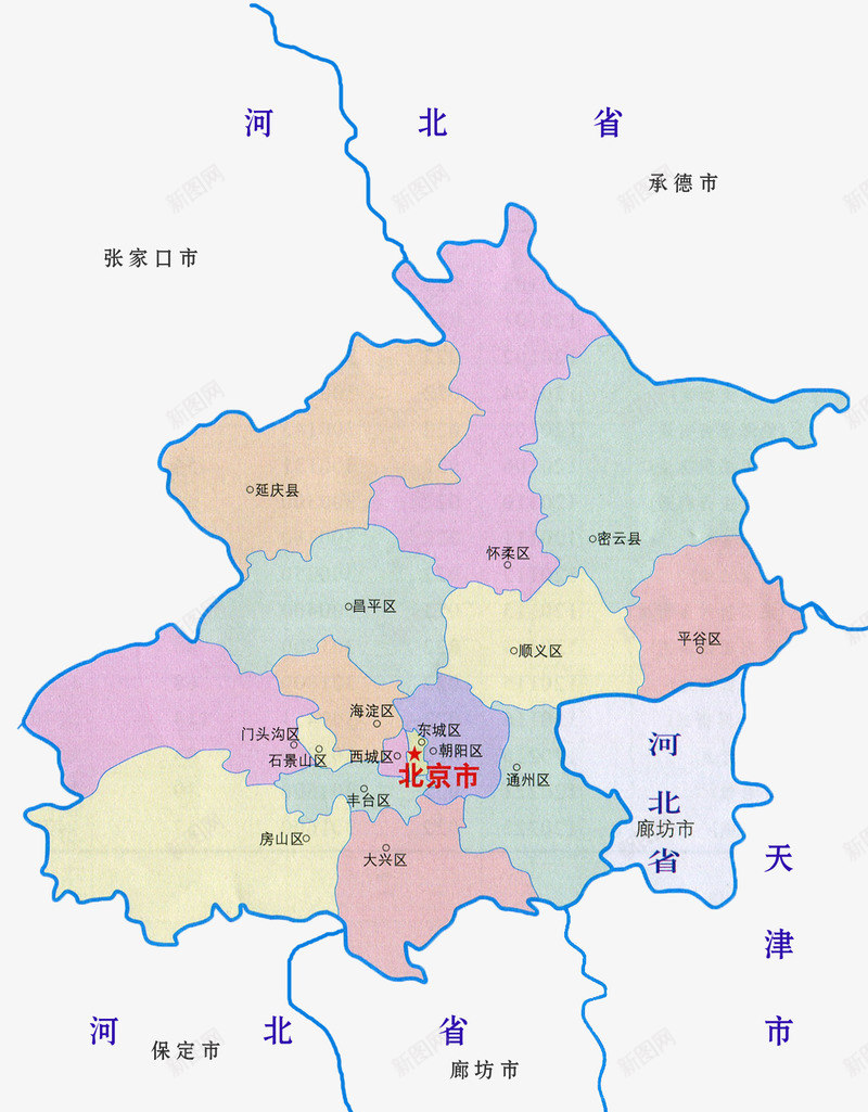 北京和邻县市地图png免抠素材_88icon https://88icon.com 北京 北京地图 北京邻县 地图 河北省