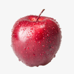 红色水珠苹果水果素材