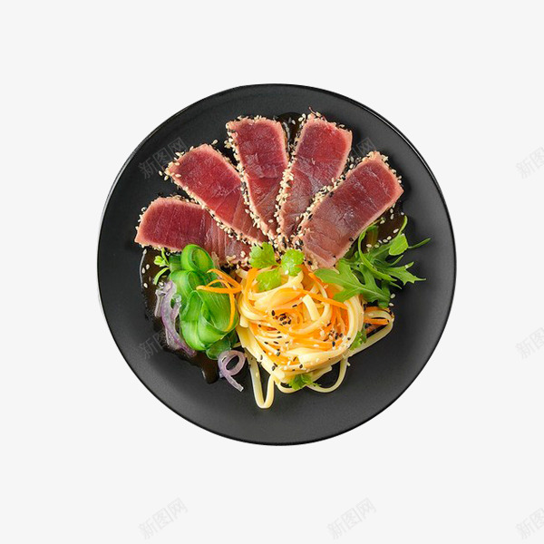 牛肉片蔬菜沙拉png免抠素材_88icon https://88icon.com 产成实物 减肥餐 荤菜 营养