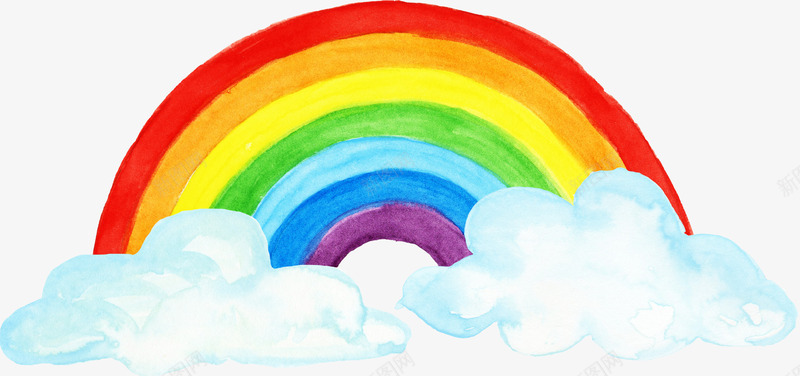 卡通手绘美丽的彩虹png免抠素材_88icon https://88icon.com 云彩 创意 动漫动画 卡通手绘 彩虹线 美丽的彩虹 艺术
