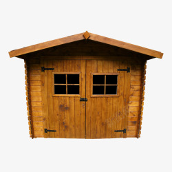 创意小木屋屋顶黄色小木屋茅草房高清图片