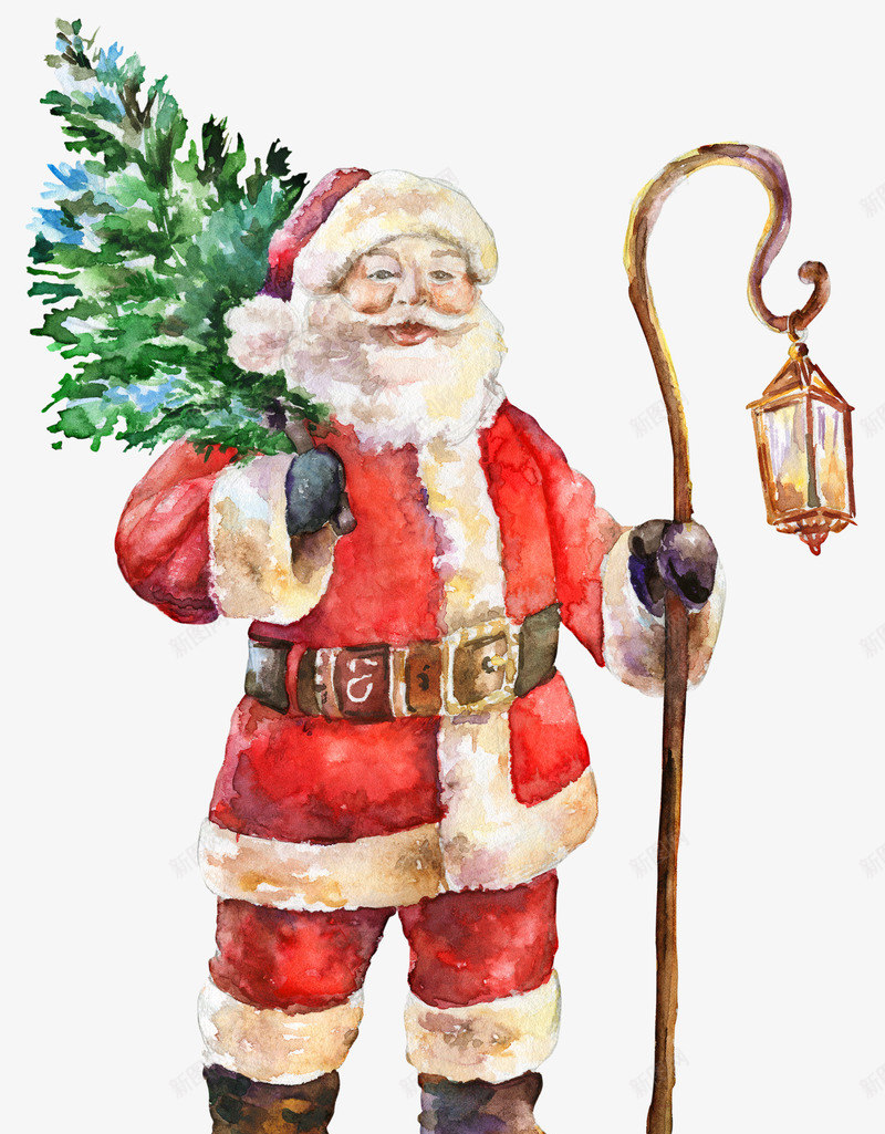 卡通手绘圣诞老人png免抠素材_88icon https://88icon.com 动画 卡通手绘 圣诞树 圣诞老人 圣诞老爷爷 拐杖