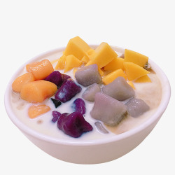 美味酸奶实物美食美味水果捞高清图片