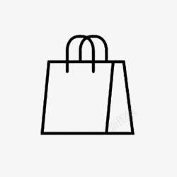购物女士纸袋拎包简笔画图标高清图片