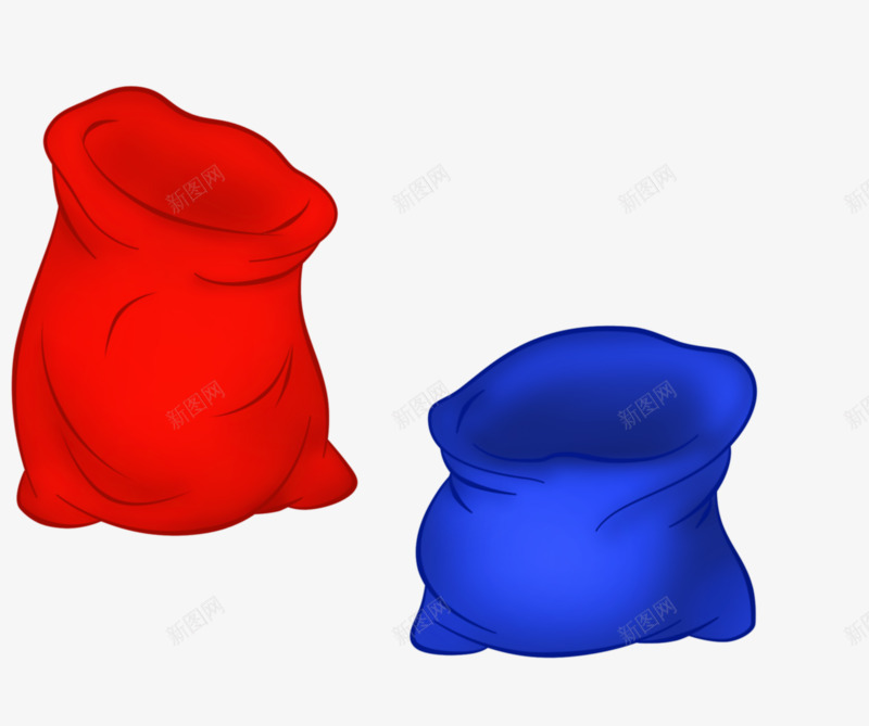 两个布袋子png免抠素材_88icon https://88icon.com 好看 实物 布袋子 彩色