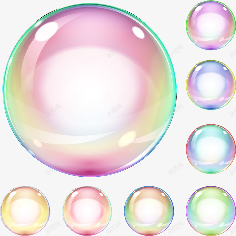 气泡彩色气泡大集合png免抠素材_88icon https://88icon.com 圆形 彩色 气泡 水润 水珠