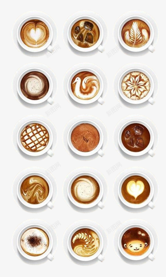 咖啡拉花png免抠素材_88icon https://88icon.com 下午茶 咖啡 手磨咖啡 拉花 速溶咖啡 饮品