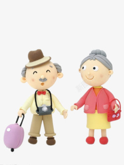 重阳节卡通老人素材