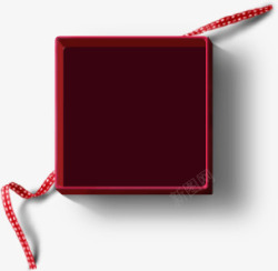 手绘质感红萼的礼盒包装素材