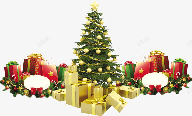创意合成圣诞节效果礼物包装png免抠素材_88icon https://88icon.com 创意 包装 合成 圣诞节 效果 礼物