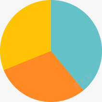 纯色饼状图商务数据分析素材