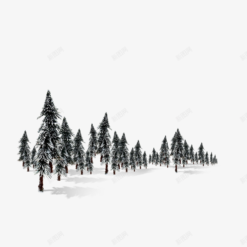 下雪的树林psd免抠素材_88icon https://88icon.com 下雪 树 树林 雪松