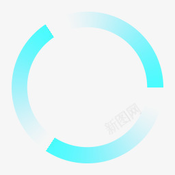 蓝色光圈蓝色科技循环图标图标