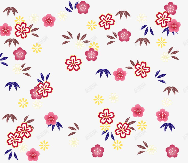粉色可爱小花朵图案png免抠素材_88icon https://88icon.com 卡通花朵 日式花朵图案 植物花朵 花卉
