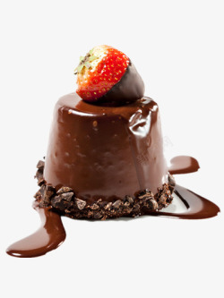 巧克力酱草莓巧克力蛋糕高清图片