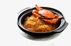川味香辣蟹碗里的粉丝蟹煲高清图片