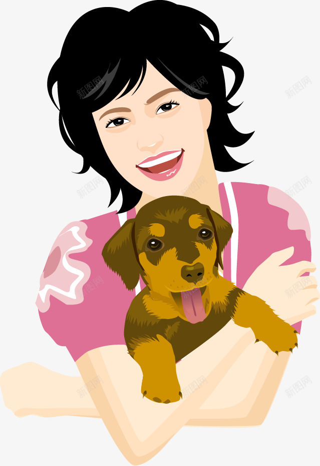 人物插图女孩抱着小狗png免抠素材_88icon https://88icon.com 女孩 小狗舌头 抱着小狗 爱护动物 狗与人 矢量人物 短发女孩