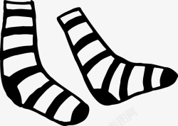 黑白袜子长筒袜子图标高清图片