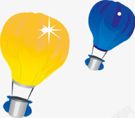 热气球卡通飞翔漂浮装饰素材