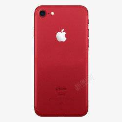 红色苹果7背面图素材