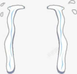 手绘卡通眼泪装饰素材