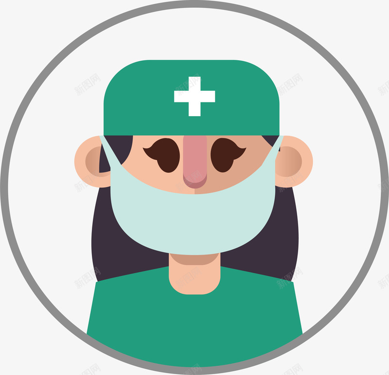 戴口罩的护士头像png免抠素材_88icon https://88icon.com 医生 医疗 医疗人员 女护士 戴口罩 护士 护士漫画 矢量png