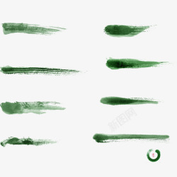 绿色多彩水粉笔触绿色多种高清图片
